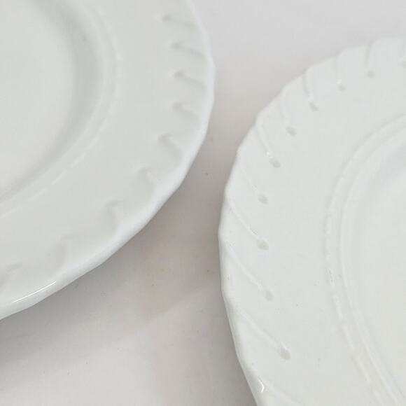 Ralph Lauren Salad Plate Luncheon Dessert Whipstitch Cream Quiet Luxury 8.5" 2pc - Picture 5 of 6